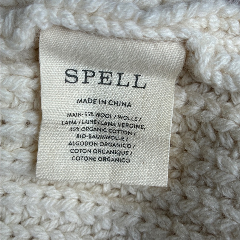 NWT Spell Nomadic Knit Jumper in Cloud size large - Picture 10 of 11